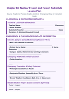 Nuclear Fission & Fusion Substitute Lesson Plan sample page