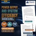 Power Output and System Efficiency Reading Worksheet cover
