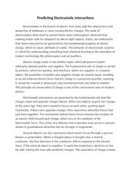 Predicting Electrostatic Interactions Reading Worksheet sample page