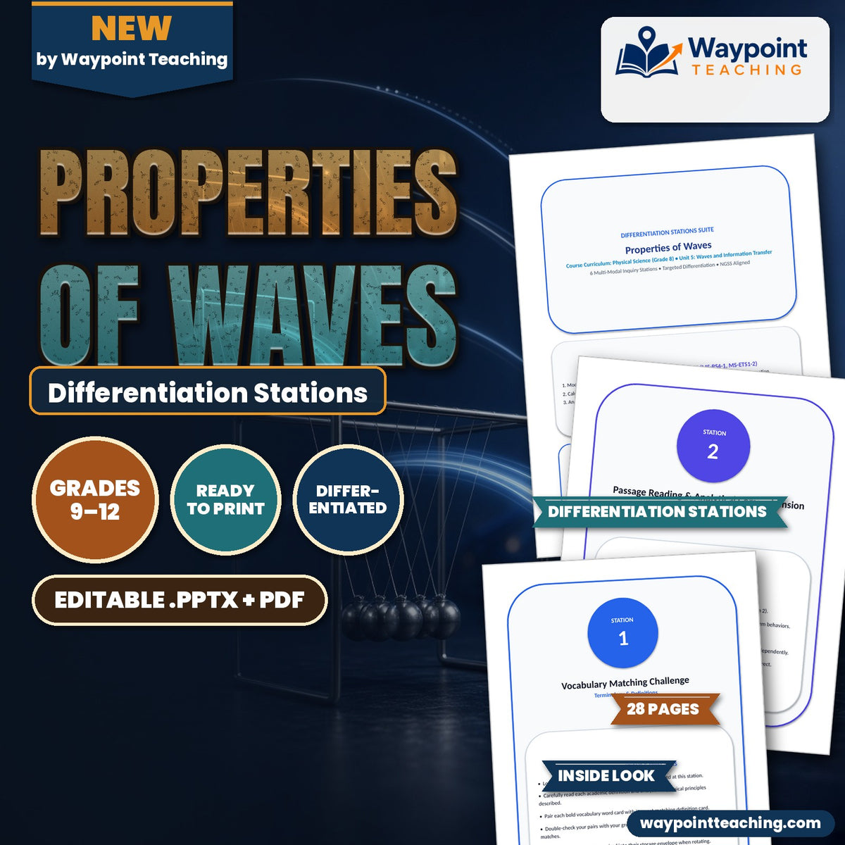 Properties of Waves Differentiation Stations cover