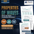 Properties of Waves Fill-in-the-Blank Vocabulary Worksheet cover