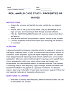 Properties of Waves Real-World Case Study sample page