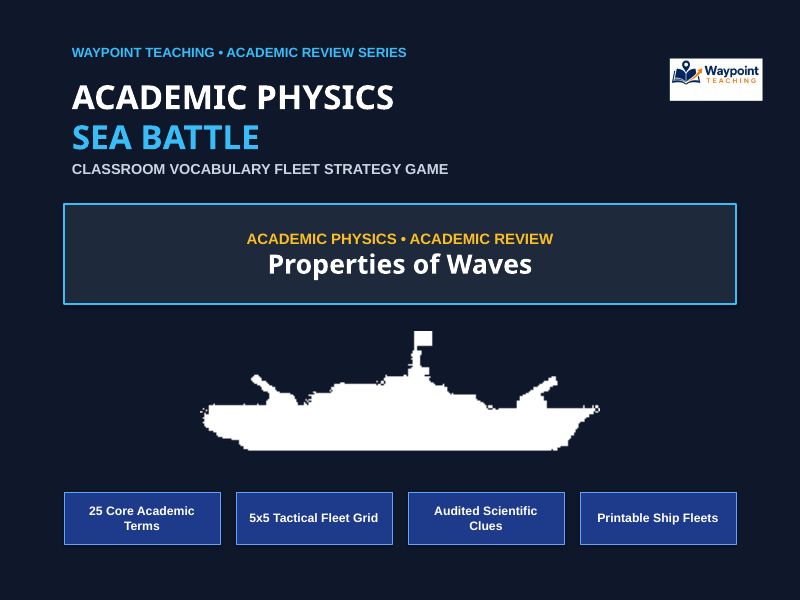 Properties of Waves Sea Battle Review Game sample page