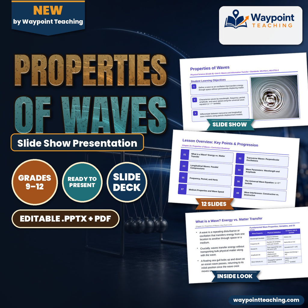 Properties of Waves Slide Show Presentation cover