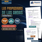 Properties of Waves Spanish Guided Notes cover
