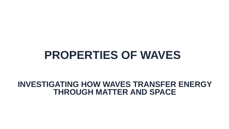 Properties of Waves Substitute Slideshow & Teacher Guide sample page