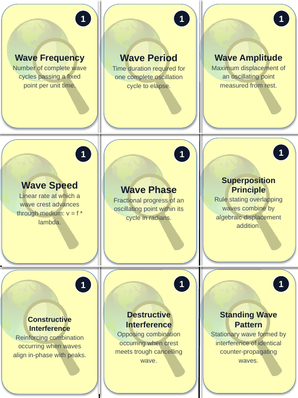 Properties of Waves Trivia Board Game sample page