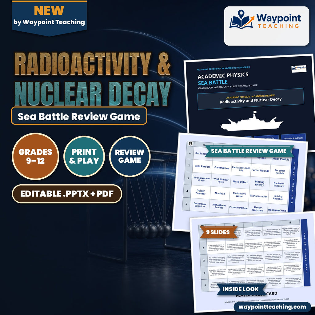 Radioactivity & Nuclear Decay Sea Battle Review Game cover
