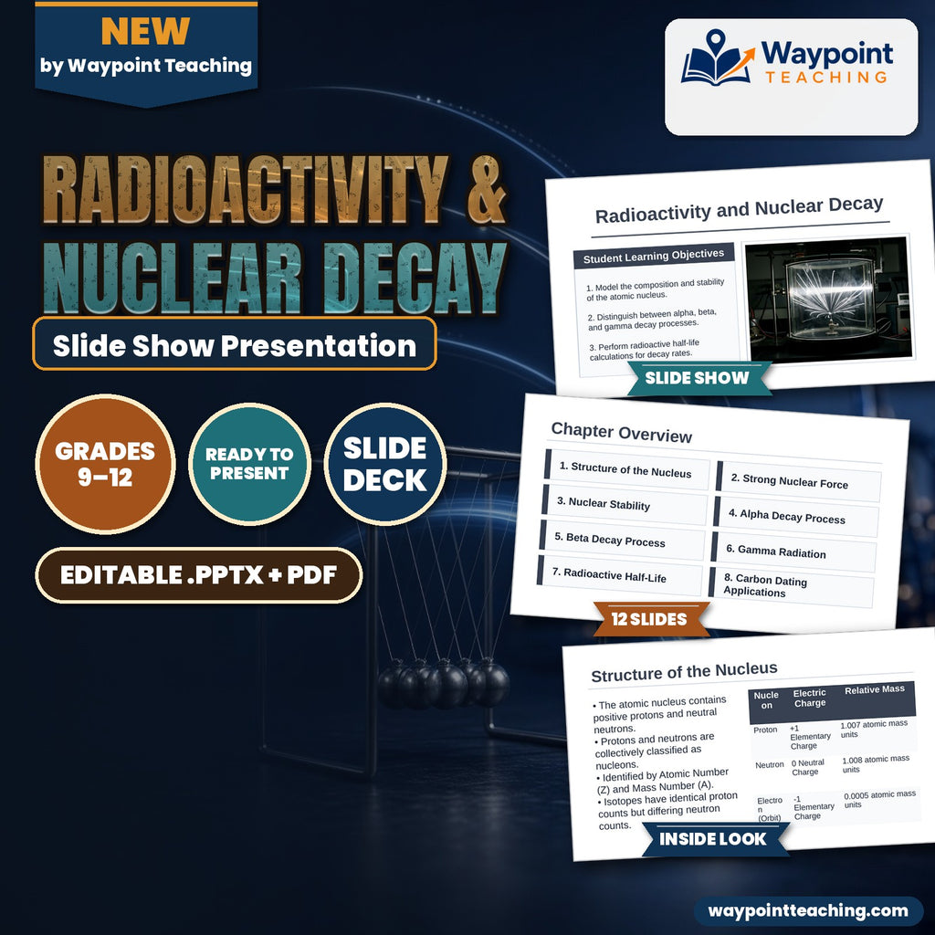 Radioactivity & Nuclear Decay Slide Show Presentation cover