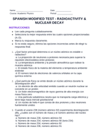 Radioactivity & Nuclear Decay Spanish Unit Test sample page