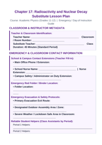 Radioactivity & Nuclear Decay Substitute Lesson Plan sample page