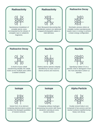 Radioactivity & Nuclear Decay Tic-Tac-Toe Review Game sample page