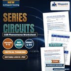 Series Circuits: Equivalent Resistance, Voltage Drops, and Current Conservation CER Phenomena Worksheet cover