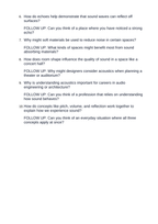 Sound Waves & Acoustics Critical Thinking Prompts sample page