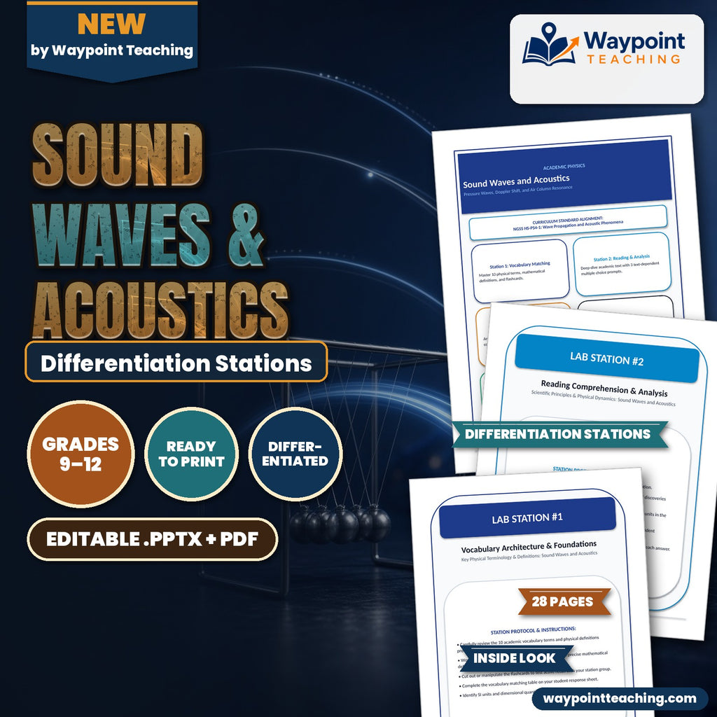 Sound Waves & Acoustics Differentiation Stations cover