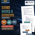 Sound Waves & Acoustics Spanish Guided Notes cover
