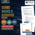 Sound Waves & Acoustics Spanish Unit Test cover