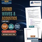 Sound Waves & Acoustics Spanish Unit Test cover