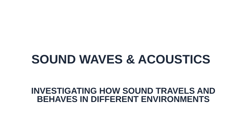 Sound Waves & Acoustics Substitute Slideshow & Teacher Guide sample page