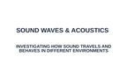 Sound Waves & Acoustics Substitute Slideshow & Teacher Guide sample page