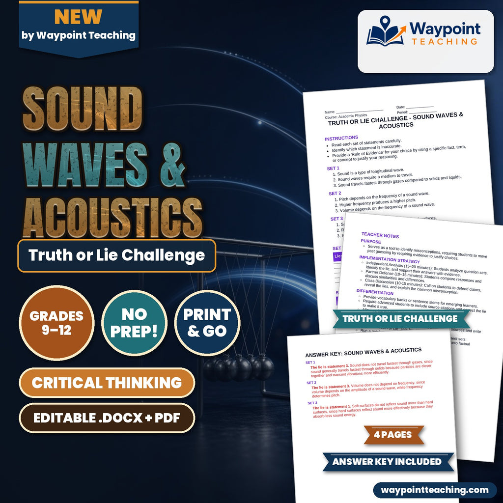 Sound Waves & Acoustics Truth or Lie Challenge cover