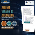 Sound Waves & Acoustics Vocabulary Words & Definitions cover