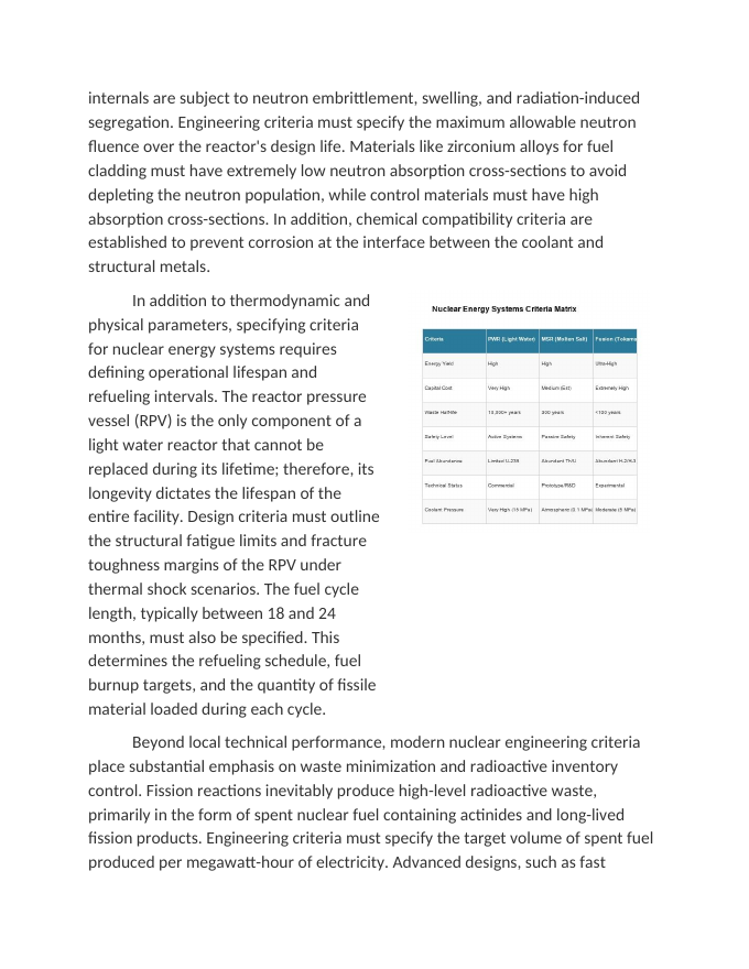 Specifying Criteria for Nuclear Energy Systems Reading Worksheet sample page
