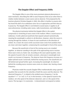 The Doppler Effect and Frequency Shifts Reading Worksheet sample page