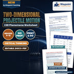 Two-Dimensional Projectile Motion: Horizontal Velocity vs. Vertical Gravitational Acceleration CER Phenomena Worksheet cover