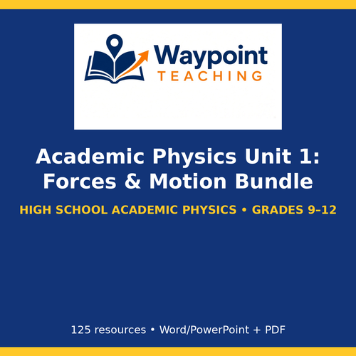 Academic Physics Unit 1: Forces & Motion Bundle cover