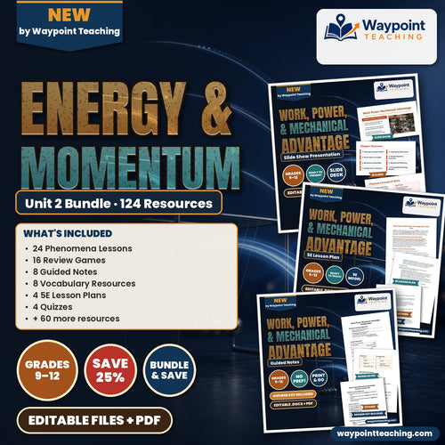 Academic Physics Unit 2: Energy & Momentum Bundle cover