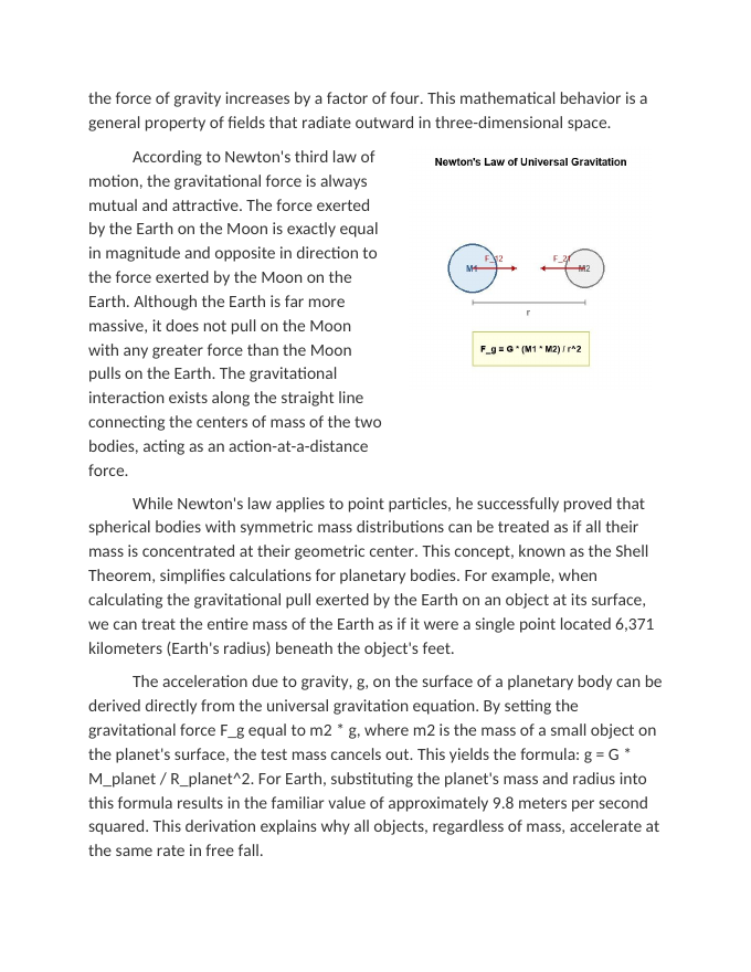Using Newtons Law of Universal Gravitation Reading Worksheet sample page
