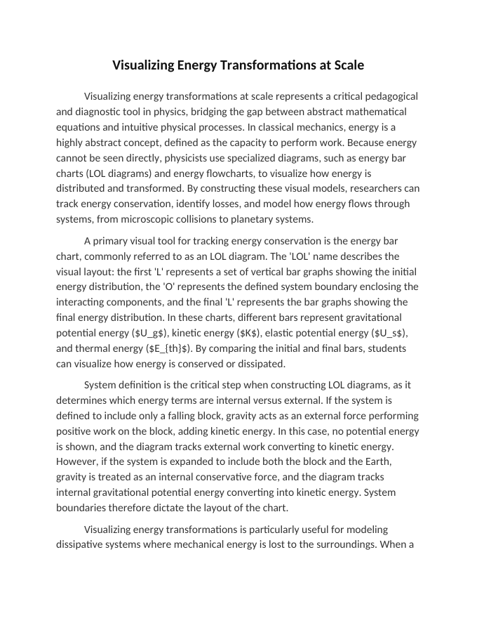 Visualizing Energy Transformations at Scale Reading Worksheet sample page