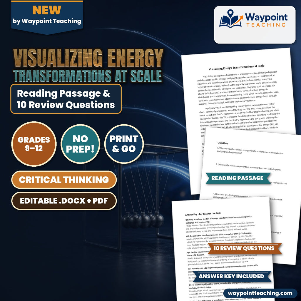 Visualizing Energy Transformations at Scale Reading Worksheet cover