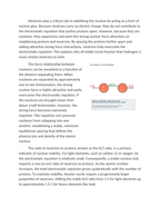 Visualizing the Strong Nuclear Force vs. Electrostatic Repulsion Reading Worksheet sample page