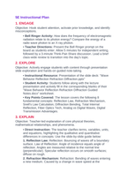 Wave Behavior: Reflection, Refraction, & Diffraction 5E Lesson Plan sample page