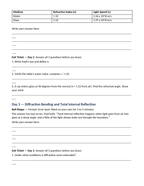 Wave Behavior: Reflection, Refraction, & Diffraction Bell Ringers & Exit Tickets sample page