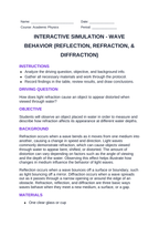 Wave Behavior: Reflection, Refraction, & Diffraction Interactive Simulation sample page
