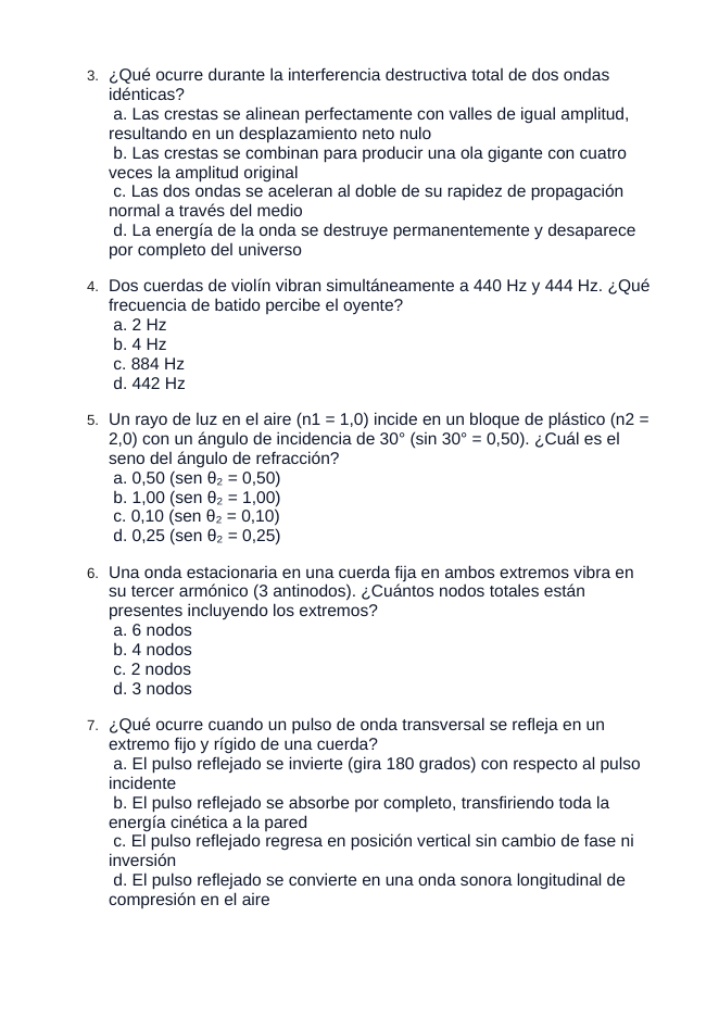 Wave Behavior: Reflection, Refraction, & Diffraction Spanish Unit Test sample page