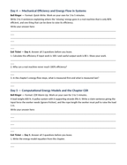 Work, Power, & Mechanical Advantage Bell Ringers & Exit Tickets sample page