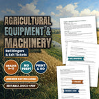 Agricultural Equipment & Machinery Bell Ringers & Exit Tickets cover