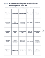 Career Planning & Professional Development BINGO Review Game sample page