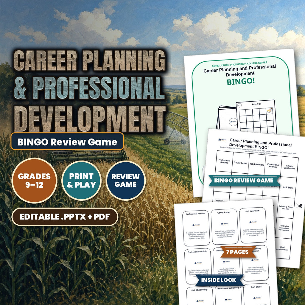 Career Planning & Professional Development BINGO Review Game cover