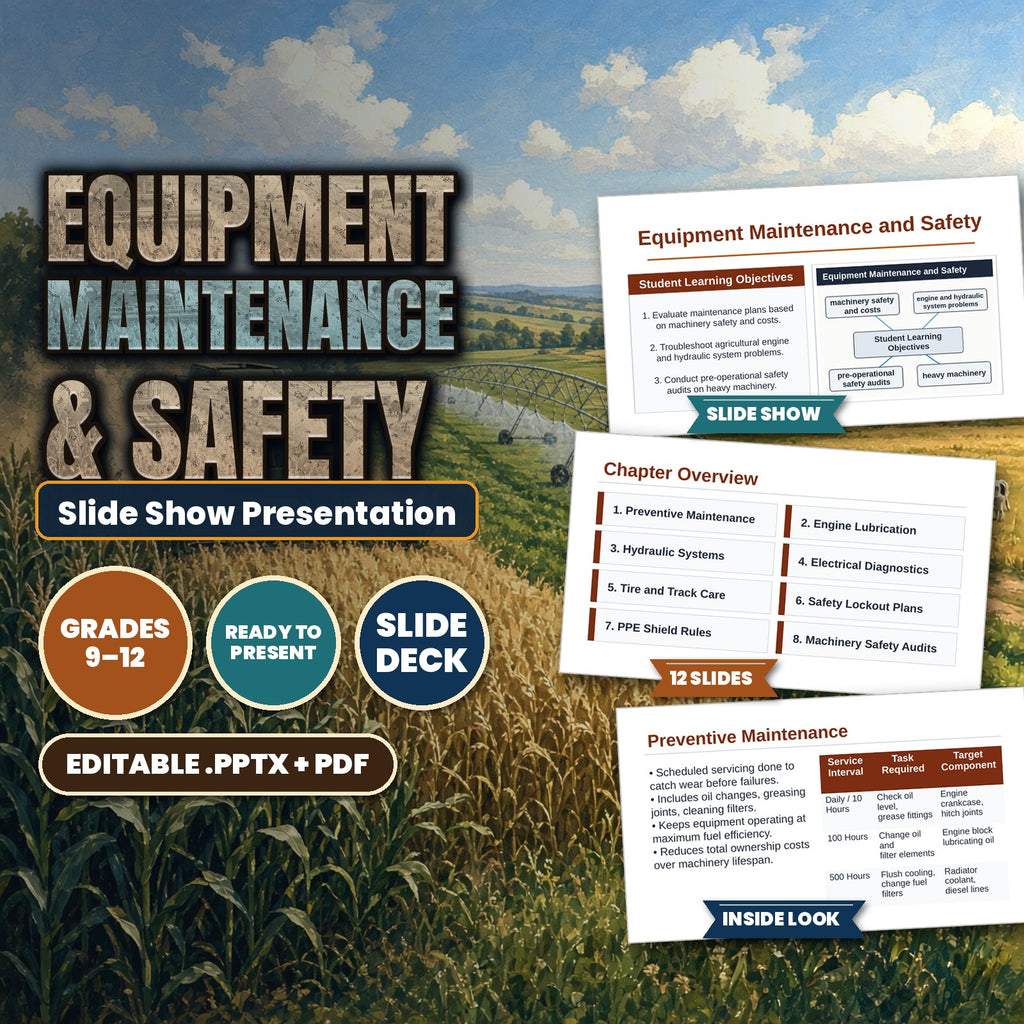 Equipment Maintenance & Safety Slide Show Presentation cover