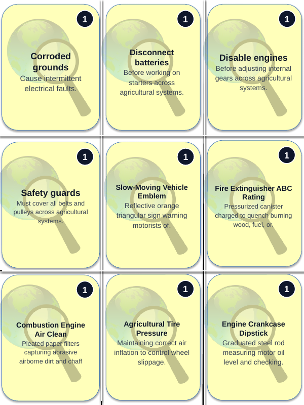 Equipment Maintenance & Safety Trivia Board Game sample page