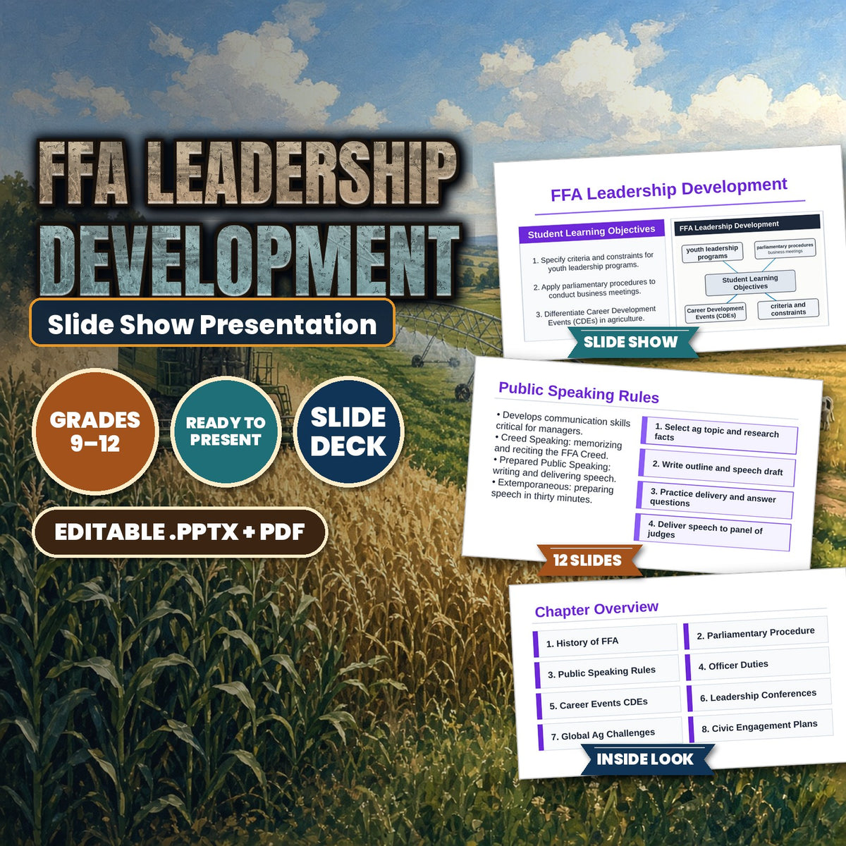 FFA Leadership Development Slide Show Presentation cover