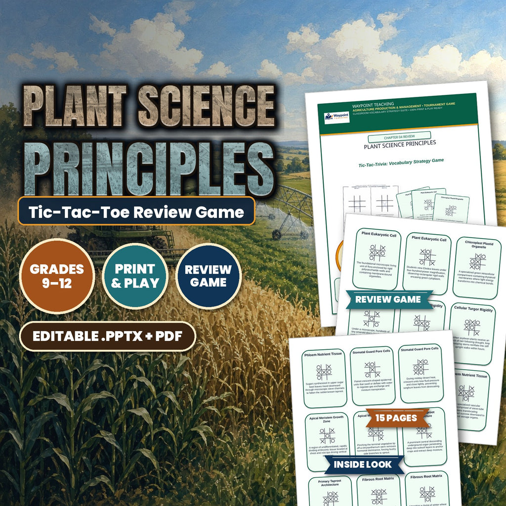 Plant Science Principles Tic-Tac-Toe Review Game cover