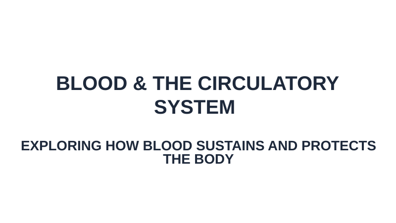 Blood & the Circulatory System Substitute Slideshow & Teacher Guide sample page
