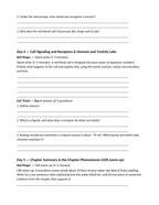 Cell Structure, Function, & Transport Bell Ringers & Exit Tickets sample page