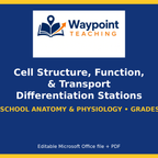 Cell Structure, Function, & Transport Differentiation Stations cover